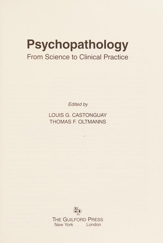 Cover for Psychopathology