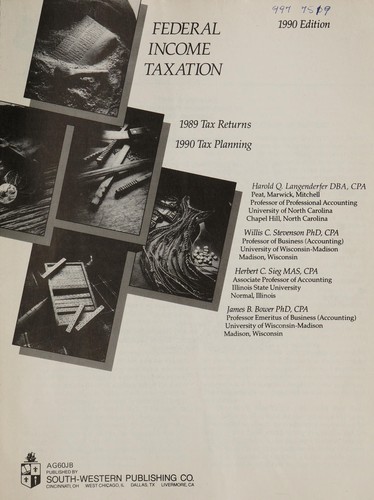 Cover for Federal Income Taxation