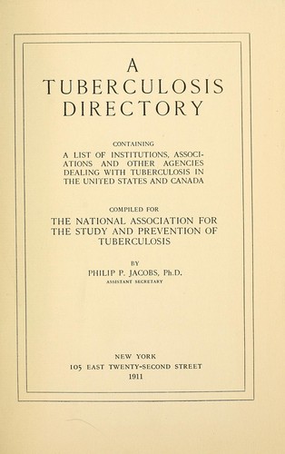 Cover for A tuberculosis directory