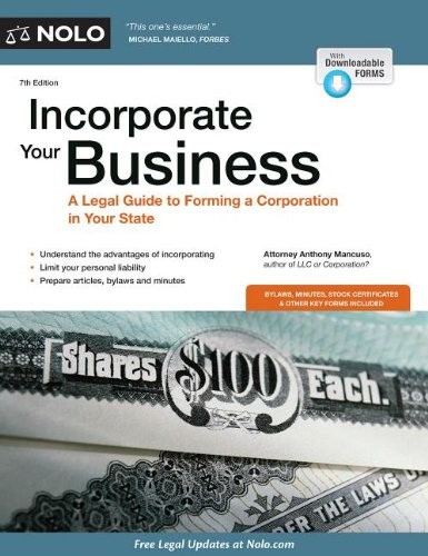 Cover for Incorporate your business