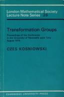 Cover for Transformation groups