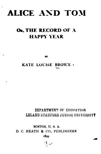 Cover for Alice and Tom
