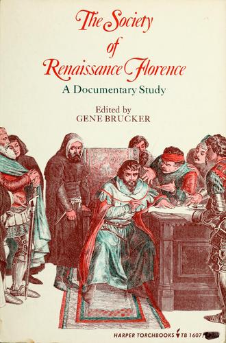 Cover for The society of Renaissance Florence