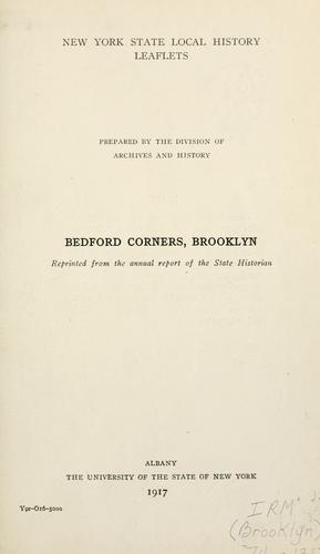 Cover for Bedford Corners, Brooklyn.