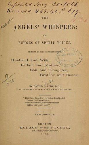 Cover for The angels' whispers