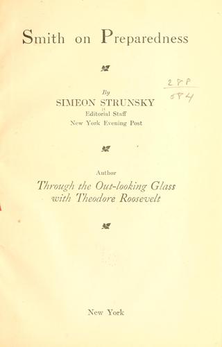 Cover for Smith on preparedness