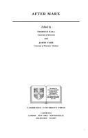 Cover for After Marx