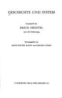 Cover for Geschichte und System.