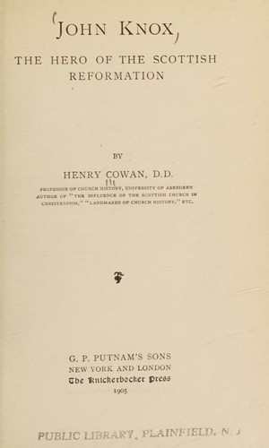 Cover for John Knox,
