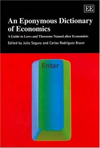 Cover for An eponymous dictionary of economics