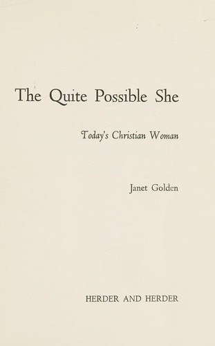 Cover for The quite possible she