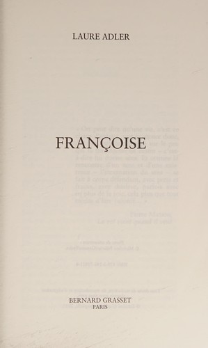 Cover for Françoise