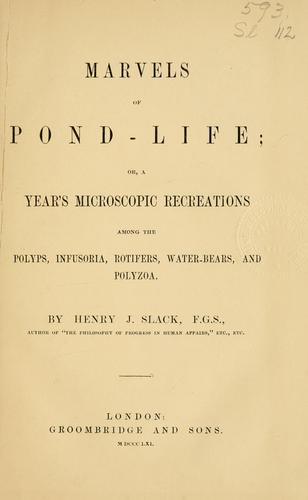Cover for Marvels of pond-life