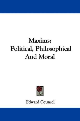 Cover for Maxims