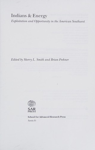 Cover for Indians and Energy