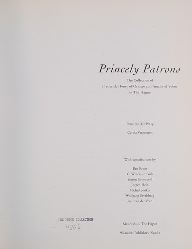 Cover for Princely patrons