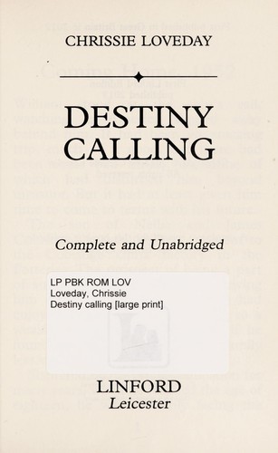 Cover for Destiny calling