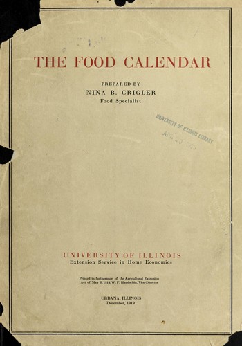 Cover for Food calendar