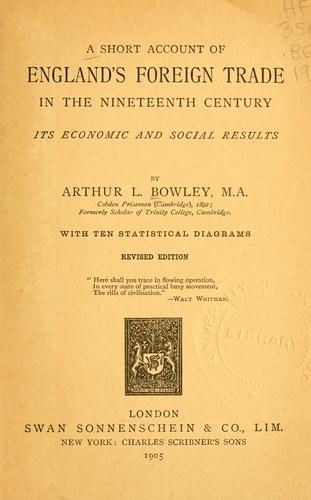 Cover for A short account of England's foreign trade in the nineteenth century