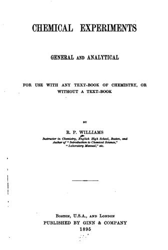 Cover for Chemical experiments