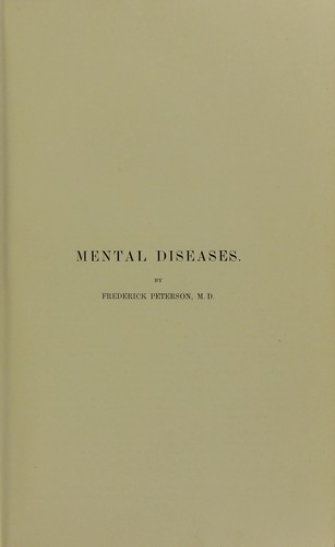 Cover for Mental diseases