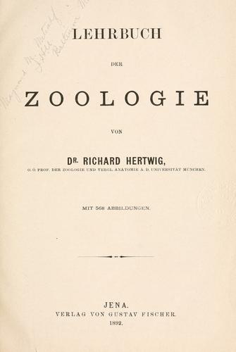 Cover for Lehrbuch der Zoologie
