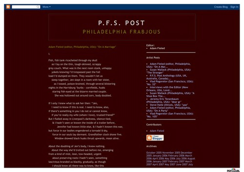 Cover for Anthology: P.F.S. Post: 2016-2021
