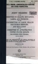 Cover for Medical errors