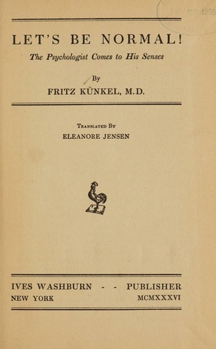 Cover for Let's be normal!