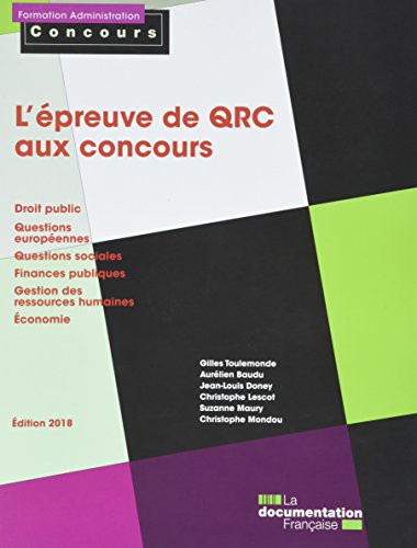 Cover for L'épreuve de GRC aux concours