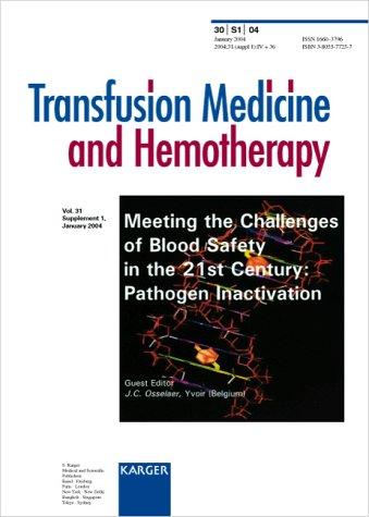 Cover for Meeting the Challenges of Blood Safety in the 21st Century