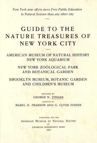 Cover for Guide to the nature treasures of New York city