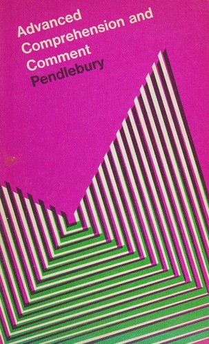 Cover for Advanced comprehension and comment