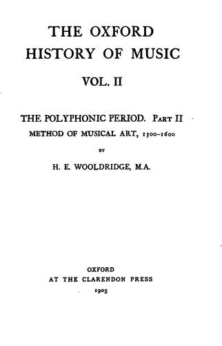 Cover for The Oxford History of Music...
