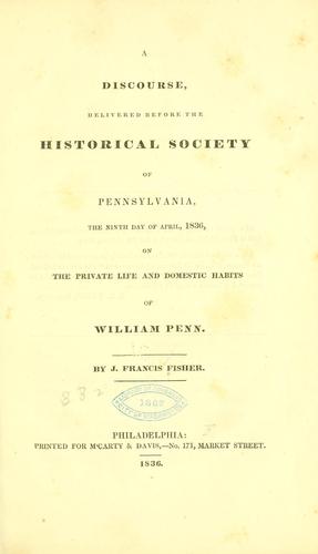 Cover for A discourse