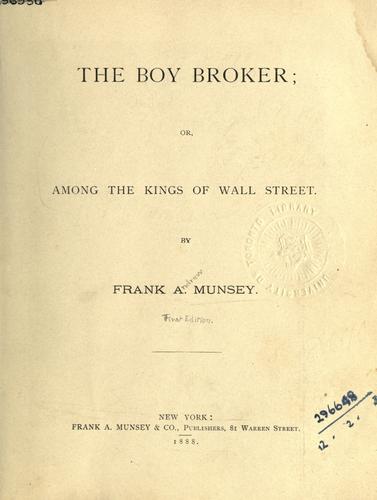 Cover for The boy broker