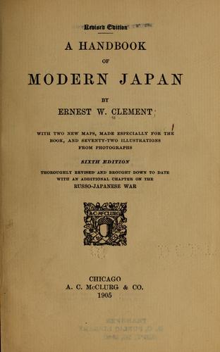 Cover for A handbook of modern Japan