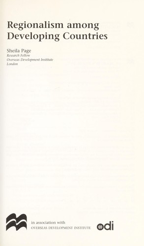 Cover for Regionalism among developing countries
