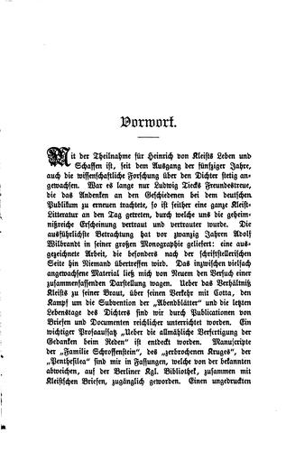 Cover for Heinrich von Kleist