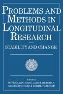Cover for Problems and methods in longitudinal research