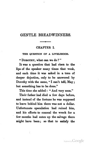 Cover for Gentle Breadwinners: The Story of One of Them