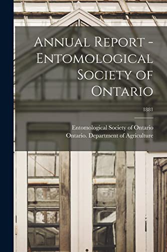 Cover for Annual Report - Entomological Society of Ontario; 1881