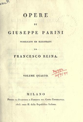Cover for Opere