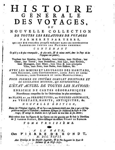 Cover for Histoire générale des voyages, ou nouvelle collection de toutes les ...