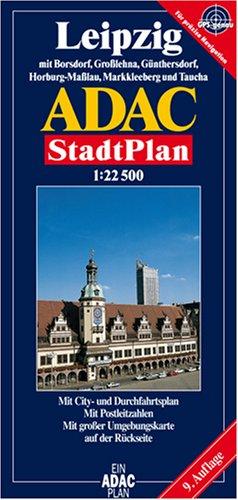 Cover for Leipzig ADAC Stadtplan 1:20 000: Mit City- und Durchfahrtsplan, mit Postleitzahlen 