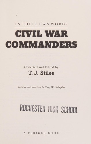 Cover for Civil War commanders
