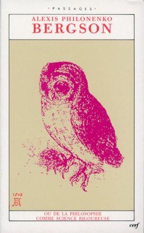 Cover for Bergson, ou, De la philosophie comme science rigoureuse