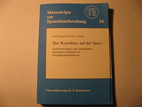 Cover for Der Korrektur auf der Spur
