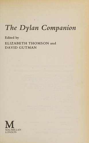 Cover for The Dylan companion