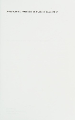 Cover for Consciousness, Attention, and Conscious Attention